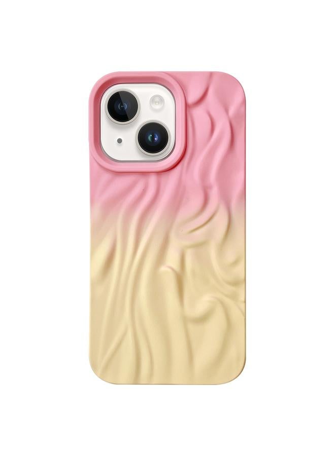 S-TOP Case For iPhone 15 Wrinkle Gradient Skin-feel Frosted TPU Phone Case - Image 1