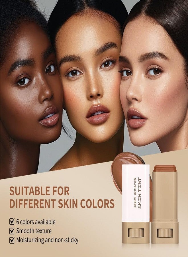 Phanund Foundation Stick, Beauty Balm Serum Boosted Skin Tint, Tinted Moisturizer, Skin Tint for Black Women, Contour Stick for Face Makeup, Buildable Foundation, Natural Finish, All-Day Wear (# 06) - Image 3