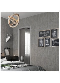 Anna 40cm x 5m Dark Gray Textured Thick PVC Self-Adhesive Wallpaper  - Image 4
