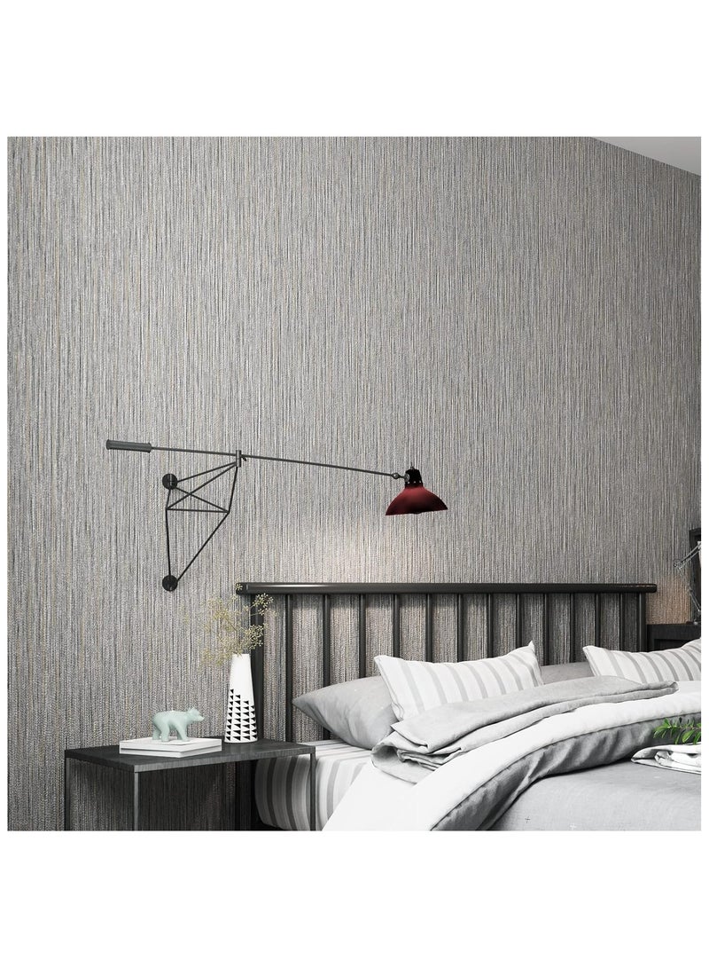 Anna 40cm x 5m Dark Gray Textured Thick PVC Self-Adhesive Wallpaper - Image 5