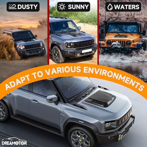 DREAMOTOR Hood Scoops For Cars, Universal Hood Scoop Hood Vents, Automotive Hood Scoops for Trucks Compatible with Dodge Ram 1500 2500 F150 F250 F350 Toyota Tundra GMC Sierra 1500 2500 Jeep Wrangler - Image 4