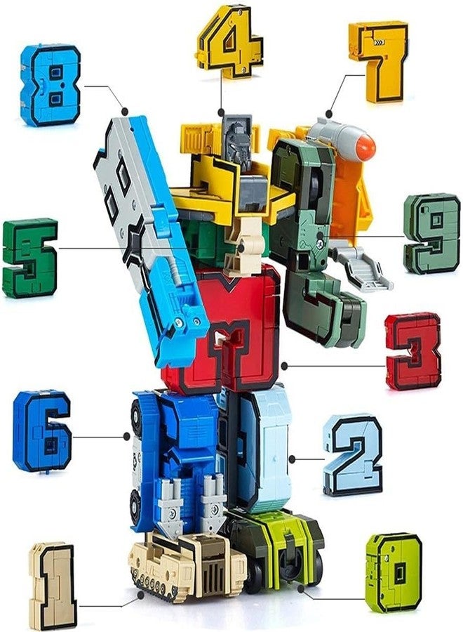 أو بيست ألعاب تحويل الأرقام، 15 قطعة روبوت رقمي، مكعبات أرقام للتعلم واللعب، تتحول إلى سيارة/مركبة/طائرة/قارب/ألعاب تعليمية STEM، هدية عيد ميلاد للأولاد والبنات من سن 3 إلى 10 سنوات - Image 3
