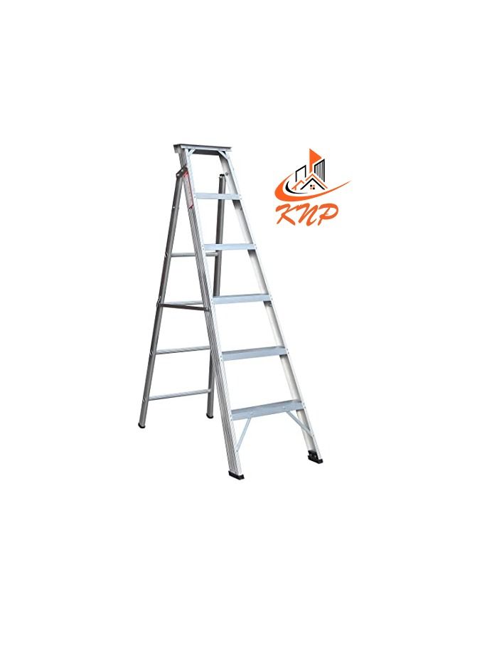 KNP KNP Heavy Duty Dual Purpose Aluminum Ladder 6 Steps  - Image 1