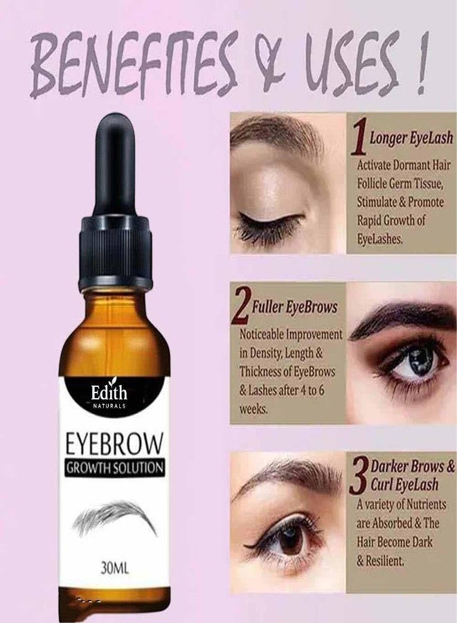 EDITH محلول إديث ناتشورالز لنمو الحواجب، تركيبة طبيعية لحواجب أكثر كثافة، 30 مل - Image 2