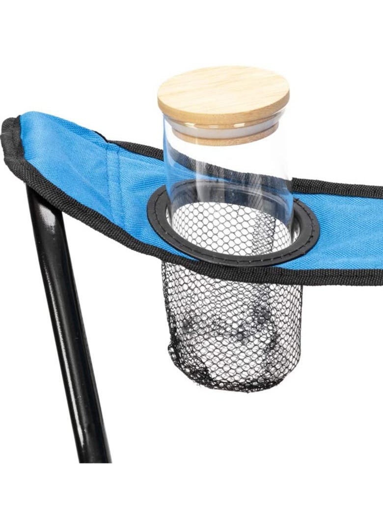 GO2CAMPS Camping Chair/Picnic chair/Out Door Chair  Hand Support with Cup Holder with Carry Bag(Blue)  - Image 4
