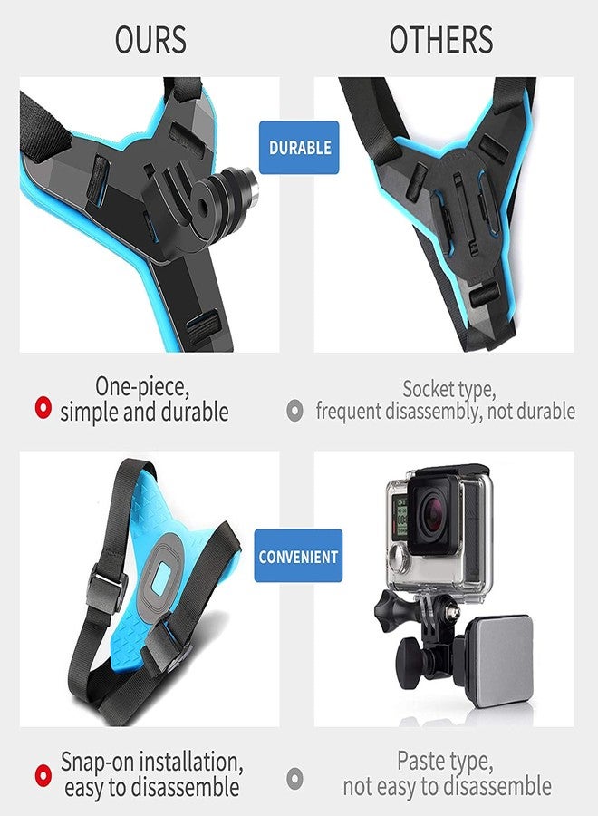 TJOM Helmet Chin Strap Mount with Mobile Clip & Screw Compatible with All Smart Phones Go pro Hero 9/8/7/6,SJCAM, Yi, DJI Osmo Action & Other Action Cameras Made in India - Image 3