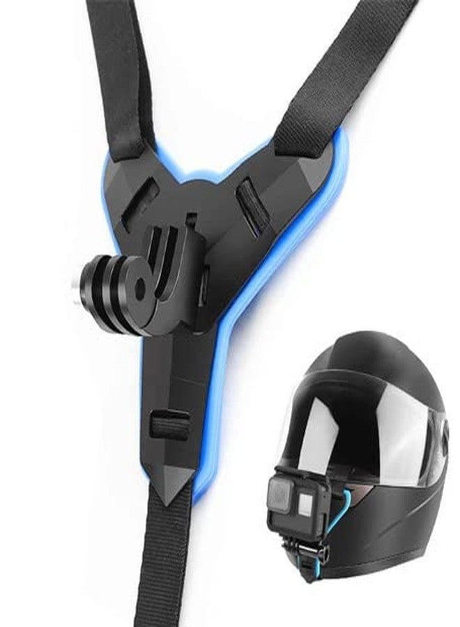 TJOM Helmet Chin Strap Mount with Mobile Clip & Screw Compatible with All Smart Phones Go pro Hero 9/8/7/6,SJCAM, Yi, DJI Osmo Action & Other Action Cameras Made in India - Image 1