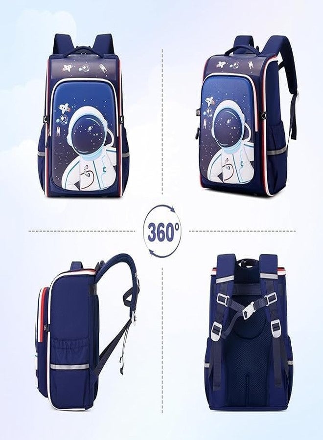 Aldea 3D Astronaut Design School Bag | Hard Shell Kids Backpack for Girls & Boys | Cute, Stylish, Durable, Ideal for School & Children’s Gifts (Blue, Full Astronaut) - Image 2