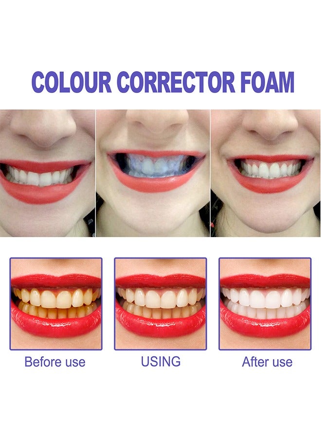EELHOE V34 Colour Corrector Foam，Foam whitening toothpaste cleans tartar, yellow stains, stains, fresh breath, dazzling white teeth 45ml - Image 4