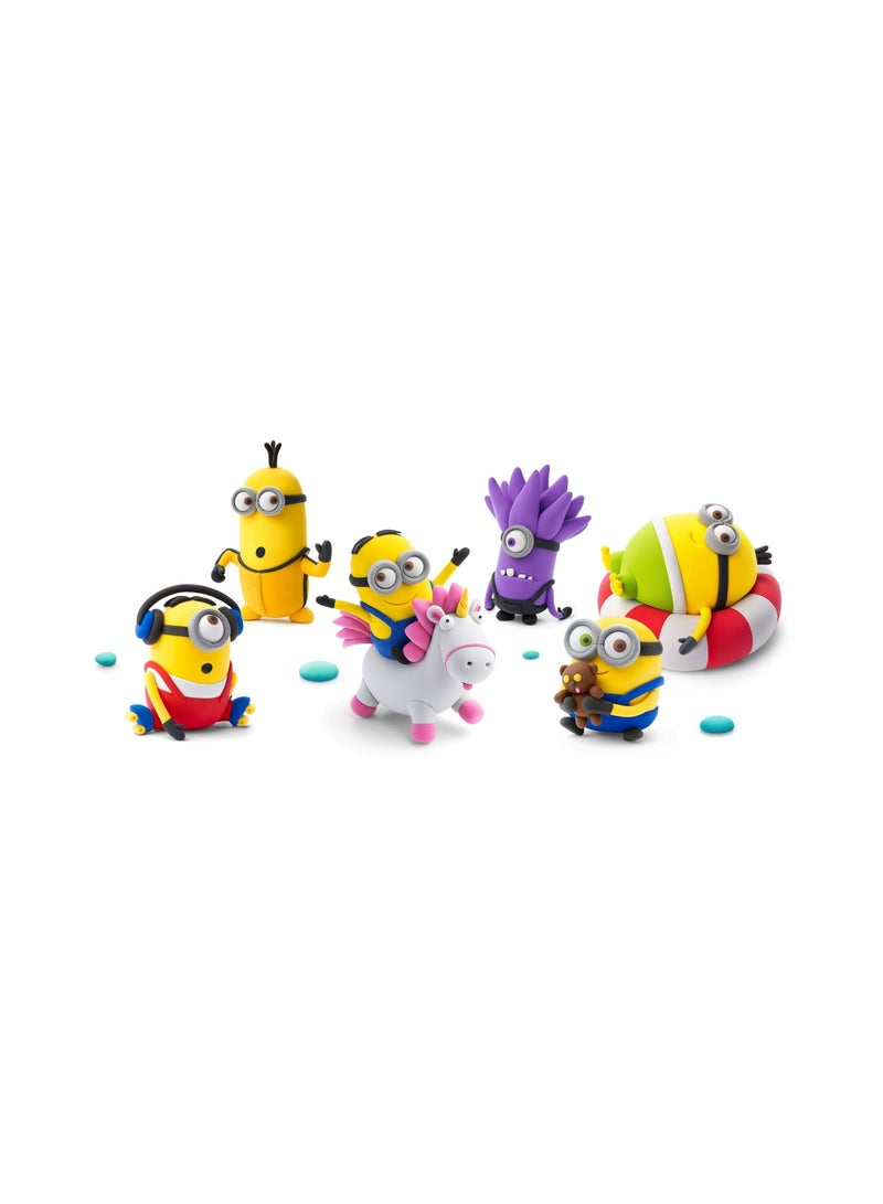HEY CLAY MINIONS Colourful modelling air-dry clay, 15 cans with fun interactive app for kids 3 years + - Image 3