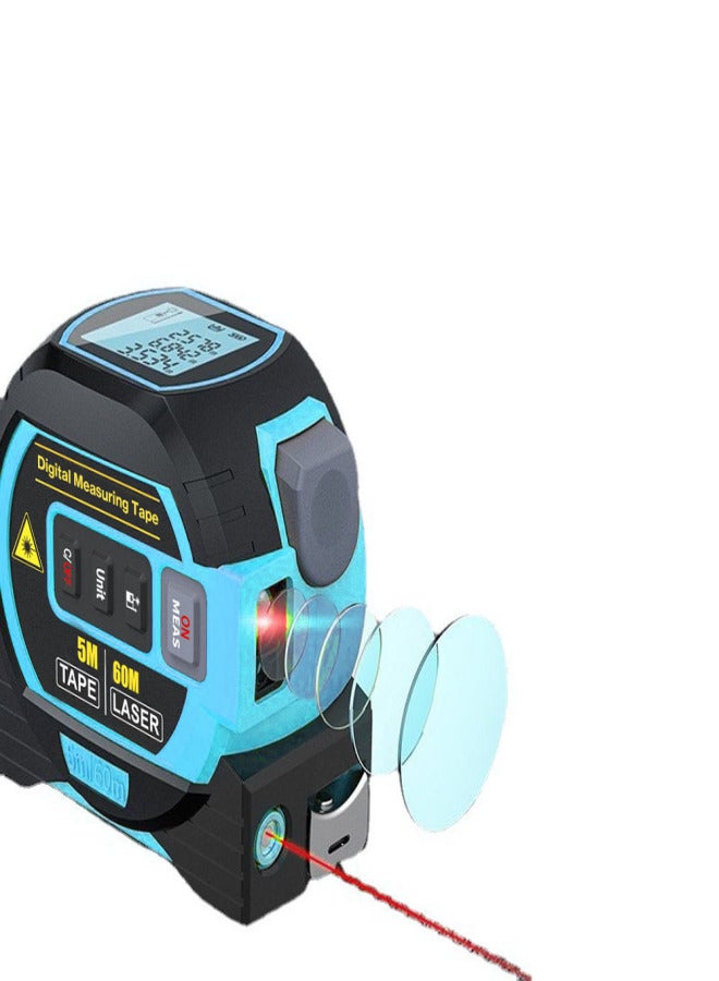 Generic 3in1 Rangefinder 5m Tape Measure Ruler LCD Display with Backlight Distance Meter Building Measurement Device Area Volumes Surveying Equipment  - Image 4