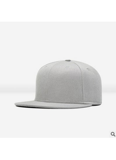 Generic - Mens Korean Style Solid Baseball Cap Adjustable Gray flat edge - Image 1