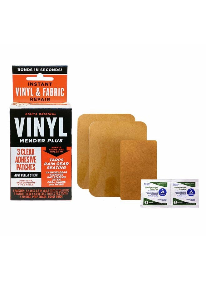 Tear Mender Vinyl Mender Clear Adhesive Patches, 40 Sq. Inches, BRT-1 (Packaging may vary) - Image 1