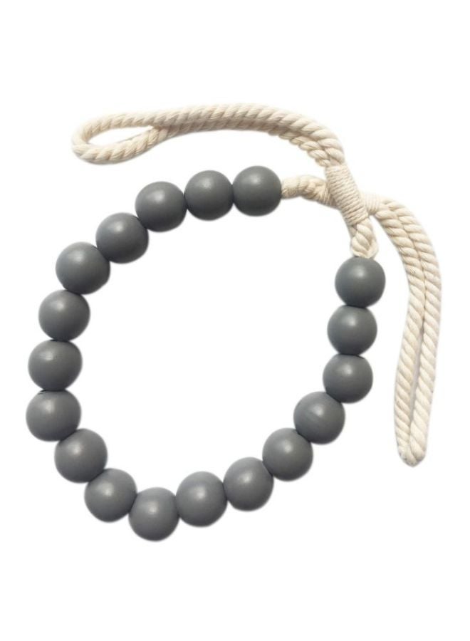 NIBEMINENT Wooden Beads Holdback For Drape Grey 80cm