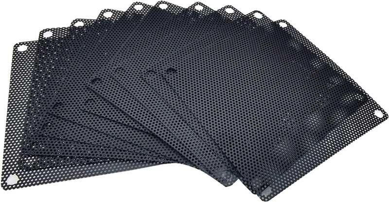 80MM Computer Fan Filter Pc Dust Filter Length3.15x3.15Inches (LXW) Black - 10 Pack
