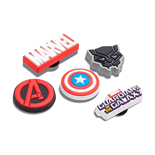 Crocs® Jibbitz Charms – Mixed Characters for Kids Shoes – Synthetic Material – Easy Attachment – Post Closure Marvel 5-Pack One Size One Size - Image 4