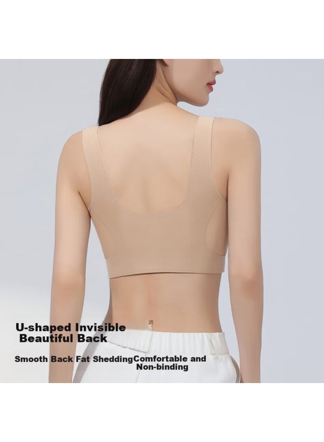 Gracewell Invisible Push-up Bra With Anti-sagging And Seamless Wire-free Backless Vest-style Bra - Image 4