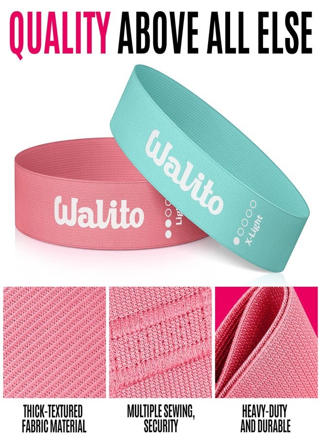 WALITO Fabric Resistance Bands for Working Out - Booty Bands for Legs -Glutes Training for Women and Men - Exercise Bands for Squats, Yoga, Physical Therapy -Home Gym Fitness - Image 2