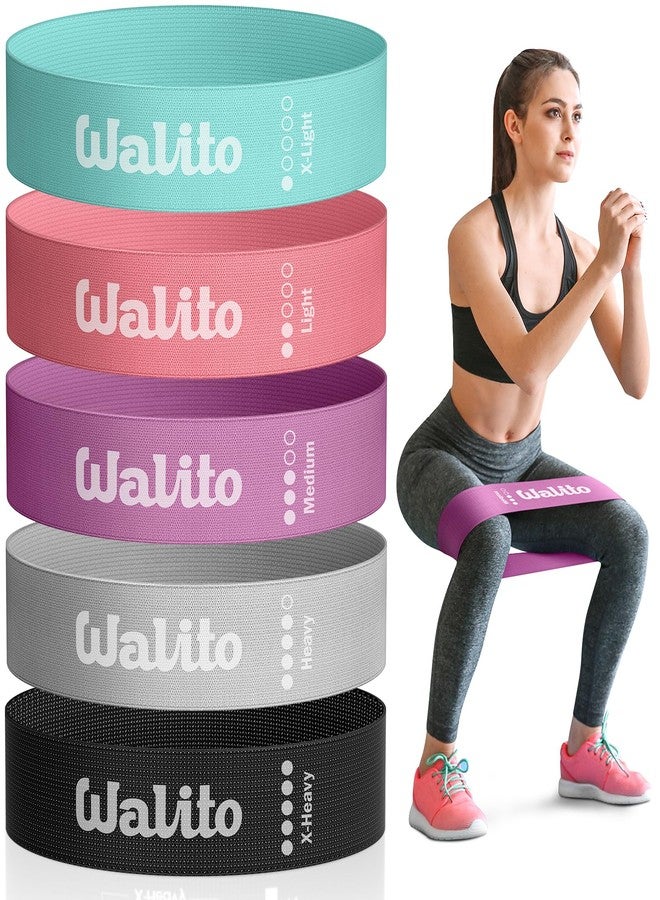 WALITO Fabric Resistance Bands for Working Out - Booty Bands for Legs -Glutes Training for Women and Men - Exercise Bands for Squats, Yoga, Physical Therapy -Home Gym Fitness - Image 1