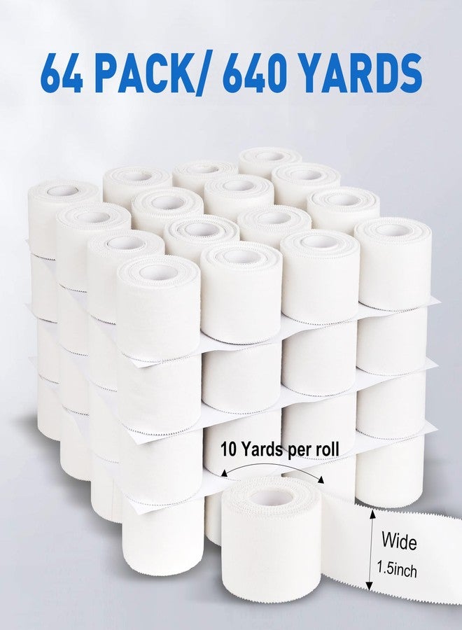 CHMI Athletic Tape, White Sports Tape (Pack of 64), 640 Yard Rolls Very Strong Easy Tear No Adhesive Residue Best Tape for Gymnastics Climbing Bat Injury Medical (1 - Image 2