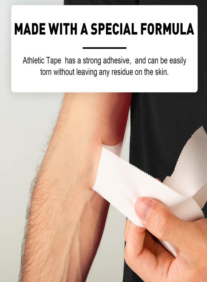 CHMI Athletic Tape, White Sports Tape (Pack of 64), 640 Yard Rolls Very Strong Easy Tear No Adhesive Residue Best Tape for Gymnastics Climbing Bat Injury Medical (1 - Image 4