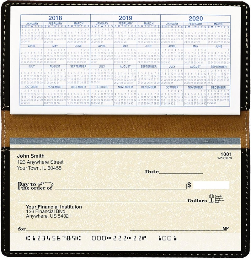 Grazing Deer Laser Engraved Leatherette Checkbook Cover