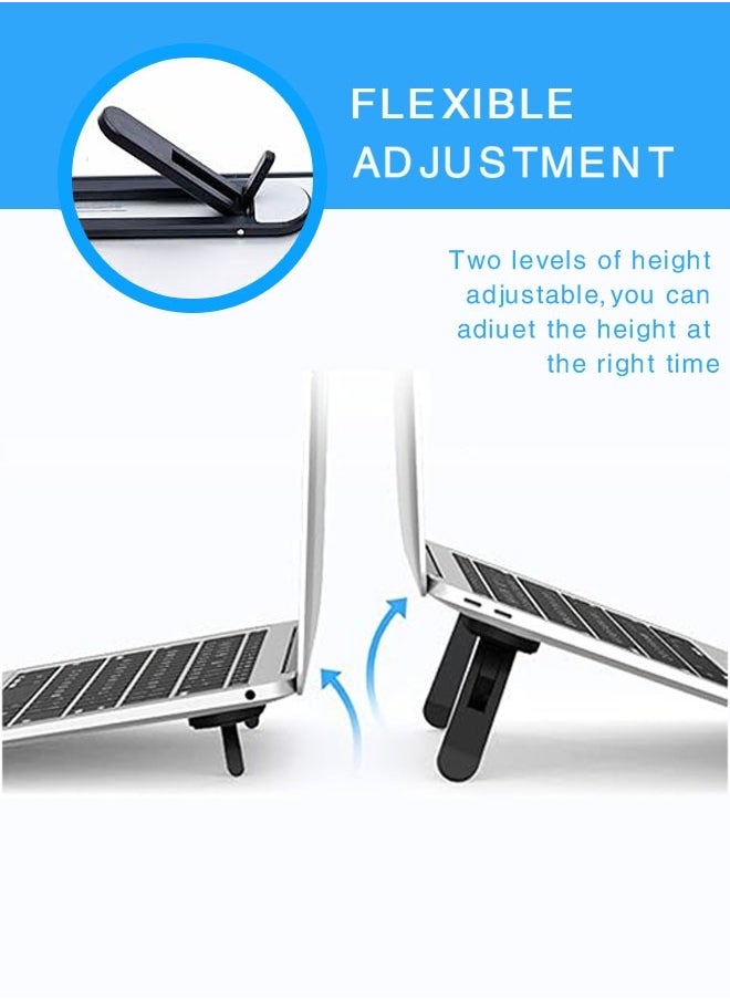 Sweet Life Portable Laptop Stand, Foldable Adjustable Heights, Lightweight Laptop Keyboard Holder Riser, Self-Adhesive Portable Laptop Stand with Non-Skid Feet. (Black)  - Image 4