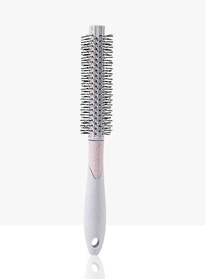 BlackLaoban Round Hair Brush for Blow Drying, Styling, Curling, Straighten with Soft Nylon Bristles for Short or Medium Curly Hairs for Women & Men Dotted (Light-Purple) - Image 1