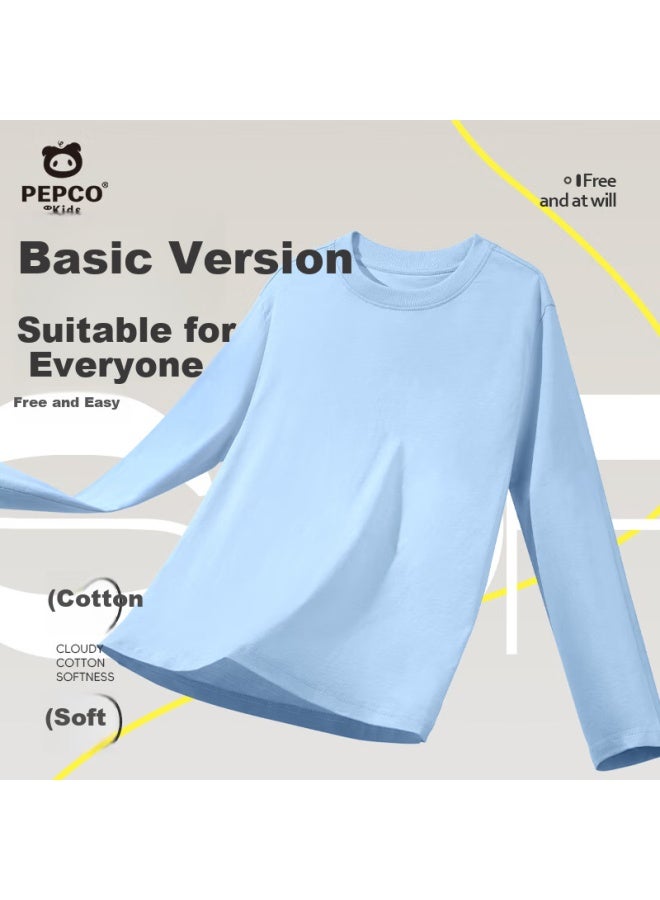 Pepco Boys' Long-sleeve T-shirt, Spring And Autumn New Style, Thin Pure Cotton Round Neck Top For Children's Spring Clothing - Image 1