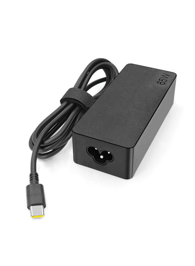 Suitable For Lenovo Small Air14 Pro13 USB-C65W Charging Type-C Power Adapter European Gauge-Color:65W-Specifications:Power Supply + British Power Cord