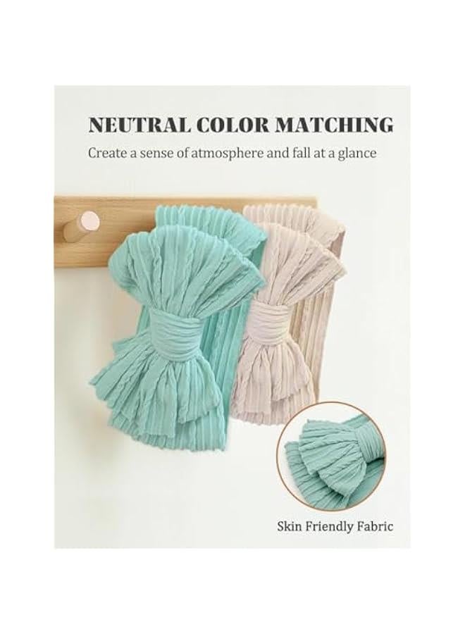 HOOKOR Nylon Blue Baby Headbands Bows, Stretchy Gray Infant Headband Bows for Baby Girls Boys Newborn Head Wraps Toddler Unisex (16-04) - Image 3