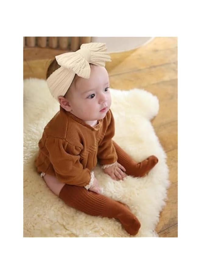 HOOKOR Nylon Blue Baby Headbands Bows, Stretchy Gray Infant Headband Bows for Baby Girls Boys Newborn Head Wraps Toddler Unisex (16-04) - Image 5