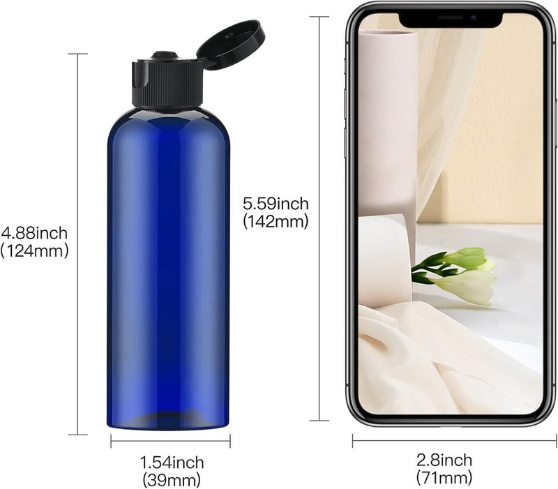 LISAPACK 3.4 oz Travel Bottles for Toiletries, Plastic Travel Size Containers for Shampoo Conditioner TSA Approved, Empty Small Squeeze for Lotion, Leak Proof Mini Liquid Tube for Refillable Blue - Image 4