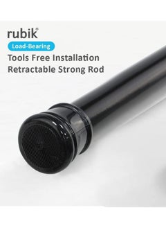 Shower Curtain Rod Adjustable 50 to 80cm, Thick & Extendable Telescopic Length Tension Bar No Drill Type for Bathroom Shower Bathtub Cabinet (50 x 80cm) Black - pzsku/Z91B14053E59E4C182D87Z/45/_/1690442694/3bf5cd9b-98dd-4b85-a73d-9424a02bc6d8