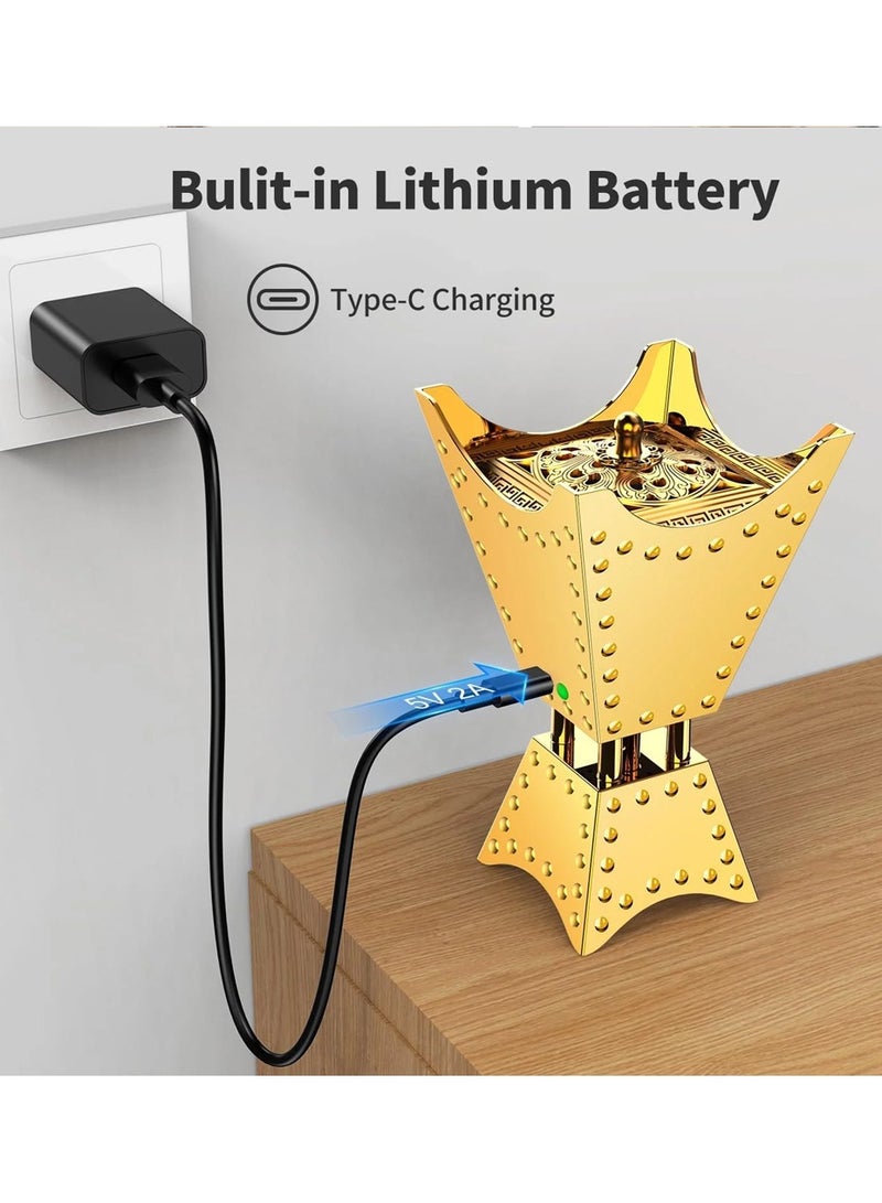 بيتشو مبخرة عود بخور للسيارة والمنزل والمكتب بعطر ذهبي - Image 5