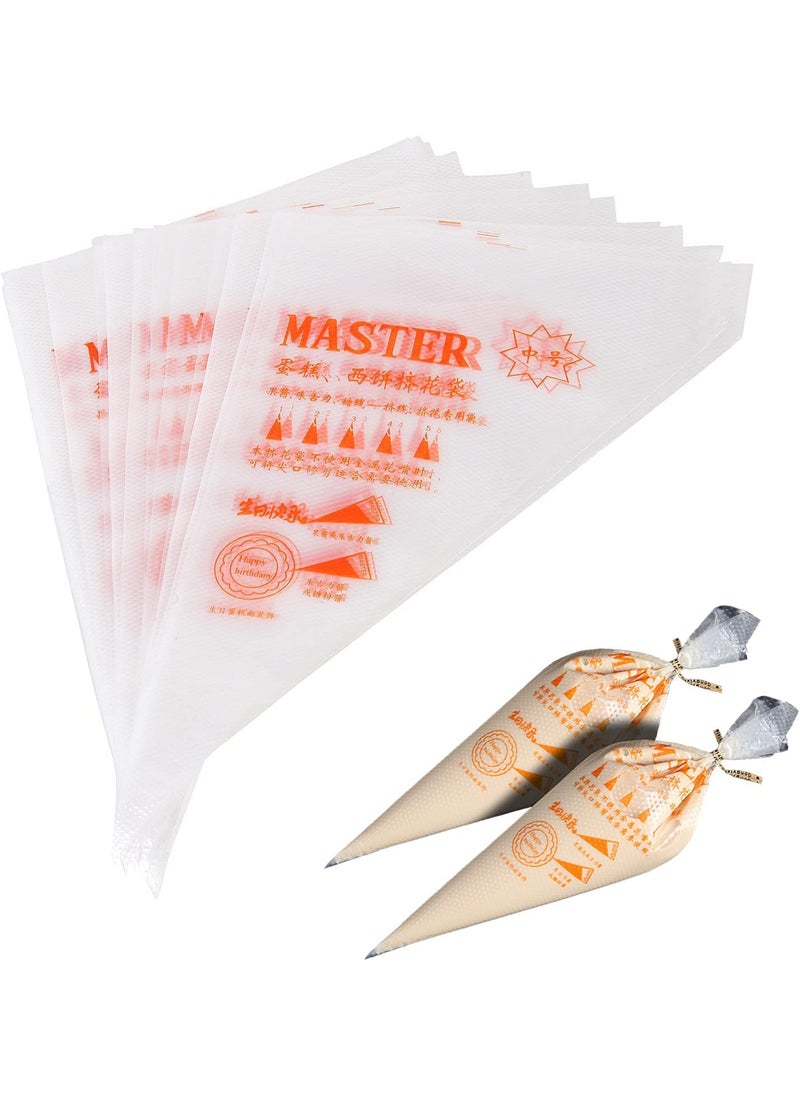 BAKING SET BAKING SET Icing Piping Bags for Cake Decoration Transparent 50 Pieces Small Small  - Image 1