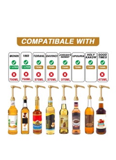 Excefore 8 Pack Coffee Syrup Pumps, Black Pumps for Coffee Syrup Bottle, Compatible with 25.4 Oz/750ml Bottles, Great for Home & Coffee Bar Drinking Mixes  - Image 2