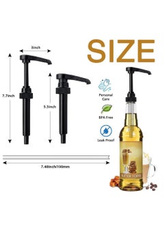 Excefore 8 Pack Coffee Syrup Pumps, Black Pumps for Coffee Syrup Bottle, Compatible with 25.4 Oz/750ml Bottles, Great for Home & Coffee Bar Drinking Mixes  - Image 4