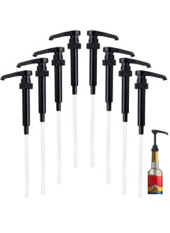 Excefore 8 Pack Coffee Syrup Pumps, Black Pumps for Coffee Syrup Bottle, Compatible with 25.4 Oz/750ml Bottles, Great for Home & Coffee Bar Drinking Mixes  - Image 1