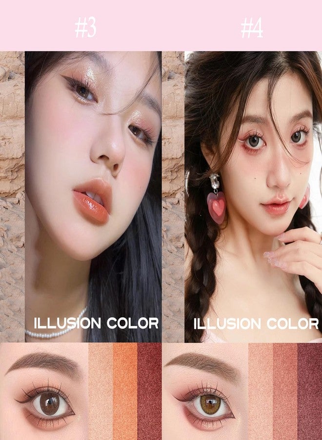 Mrettick 4PCS 3 Color Gradient Eyeshadow Stick Matte Shimmer Waterproof Long-lasting Crease-proof & easy to apply, suitable for dailymakeup touch-ups，Eye shadow pen set for Make Up - Image 4