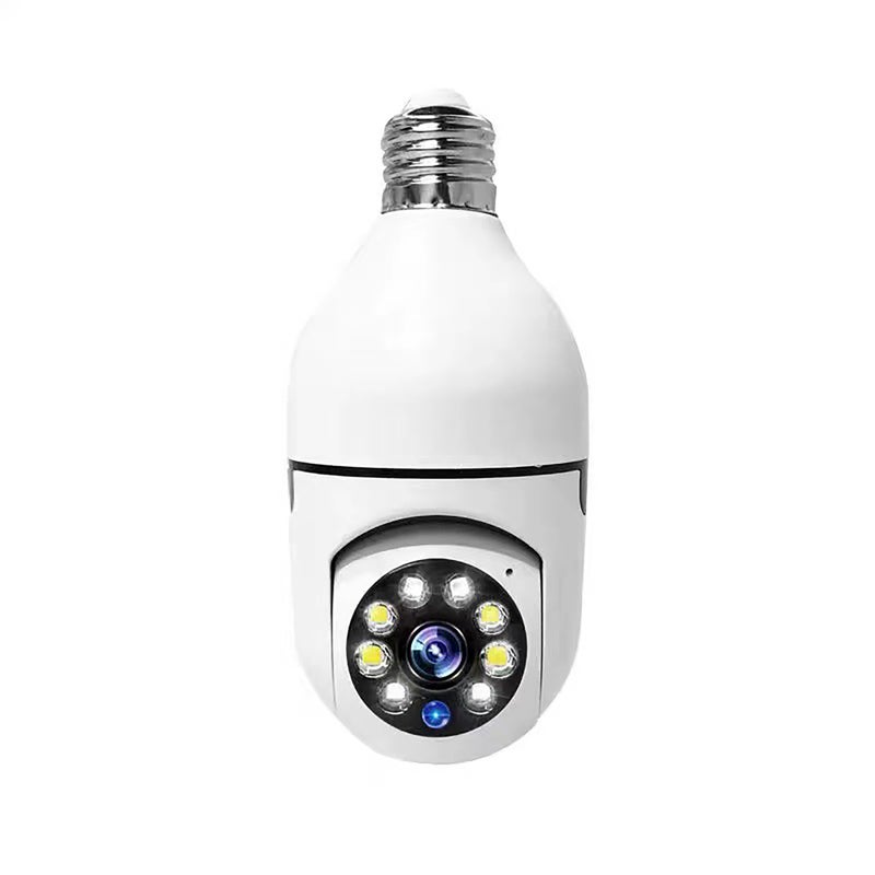 Home Remote Surveillance Camera 360 Degree Panoramic Smart HD Bulb Lamp Head Surveillance Camera Lamp Head 200W Full Color Dual Light (English) 2 million English Dual Light Source Night Vision 3.6MM 20M - Image 1