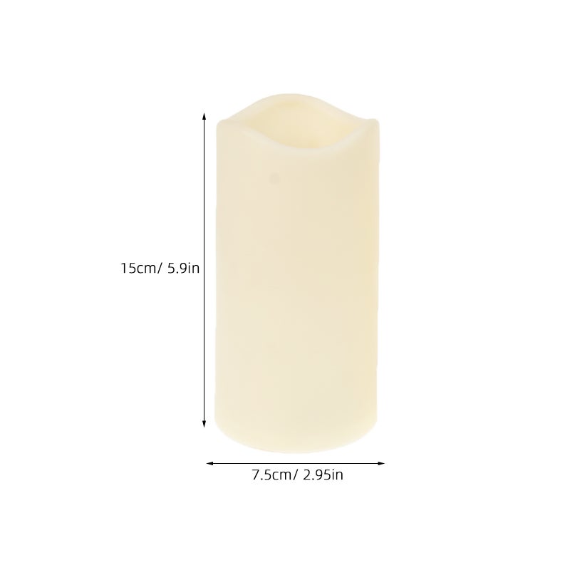 3pcs Candles Flickering Pillar Flameless Candle Battery Operated Candles with - Image 2