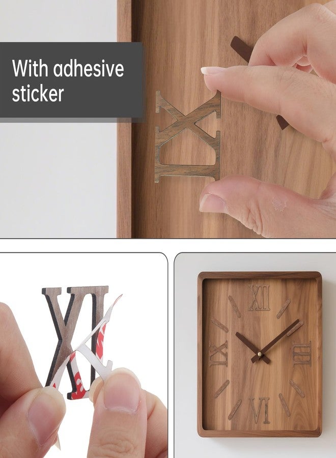 MovFlax 1 Set Wooden Clock Roman Numbers Self Adhesive for Home Art Decor/Replacement, Clock Replacement Numbers (Applicable Panel Diameter-12 inch, Pack, 1) - Image 4