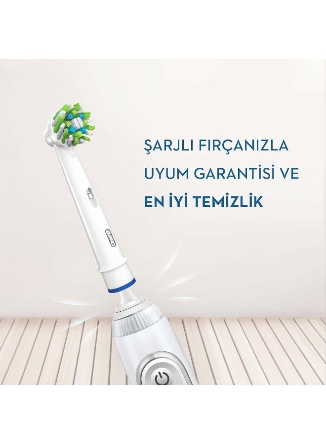 Oral-B Pro Sensitive Clean Electric Toothbrush Head, X-Shaped & Extra Soft Bristles for Gentle Brushing & Plaque Removal, Pack of 4 Toothbrush Heads, White (Packing May Vary) - Image 4