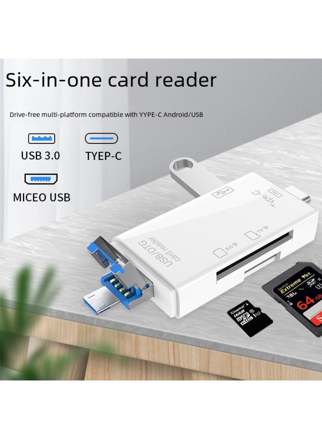 نيوترل قارئ بطاقات سداسي الوظائف خاص بالهواتف المحمولة من نوع سي متعدد الاستخدامات، يعمل كقرص يو للكمبيوتر وكاميرا مع دعم بطاقات TF و SD - Image 3