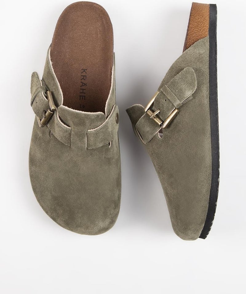 Manijero Krahe Sergio Men's Leather Sabo Khaki Slippers  - Image 1