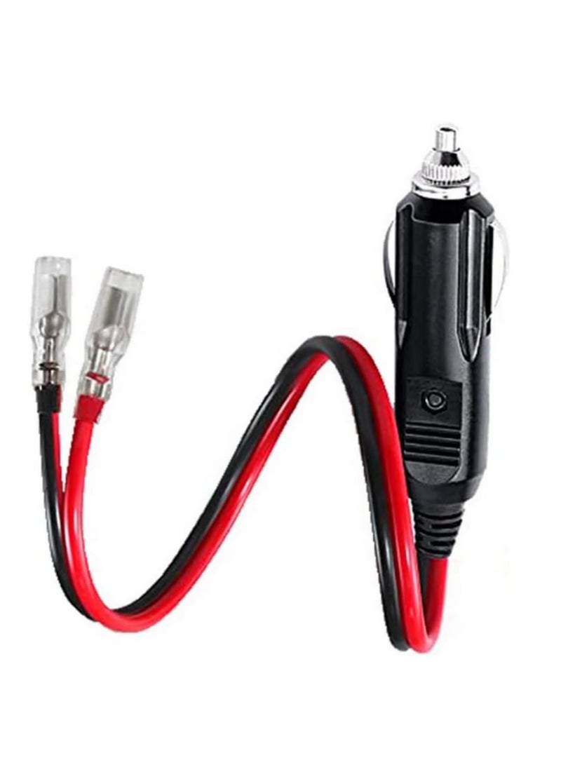 1PCS 12V Lighter Plug 12V Fused Replacement Lighter Male Plug with Leads Wire Connector for CB Radio Ham Radio Car Vehicle Mobile Radio Power Adapter Charger Socket - Image 1