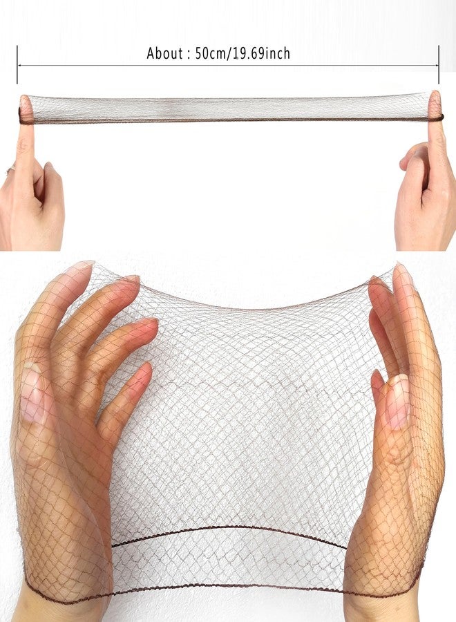 YANTAISIYU 50 Pcs Hair Net 20 Inch Invisible Elastic Mesh Wig nets for Hair Bun Food Service (Bulk Packing,Multicolored) - Image 3