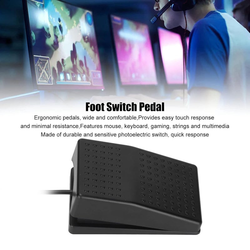 [موصى به من العملاء] دواسة قدم USB، حساسية عالية متعددة الوظائف مريحة، دواسة قدم واحدة مع كابل 2 متر، دواسة تحكم بضغطة واحدة للكمبيوتر يتحمل مناخ المملكة الحار جودة فاخرة وصول دفعة جديدة - Image 3