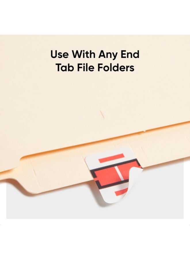 Smead BCCR Bar-Style Color-Coded Alphabetic Label, J, Label Roll, Red, 500 Labels per Roll, (67080) - Image 4